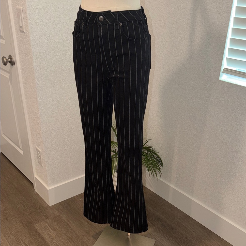 Women's Black Striped Pants